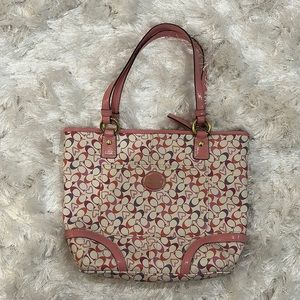 Coach Waverly Chelsea Hearts Signature Tote Bag